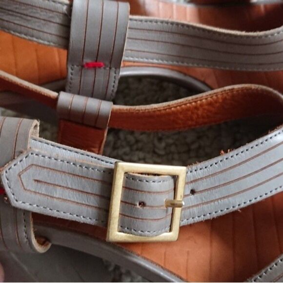 Chie Mihara gray Leather Heeled Sandals Size 37.5 - Picture 8 of 12